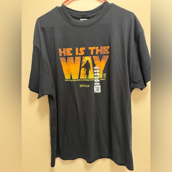 He is The Way Jesus Star Wars Mandalorian Black T-shirt Kerusso Size XL NWT - Picture 1 of 5